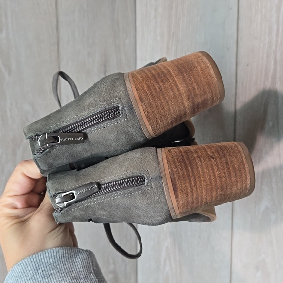 Vince Camuto Women Tressa Ankle Zip Back Heels Lace Up open toe shoes sz 6.5M - Picture 7 of 12